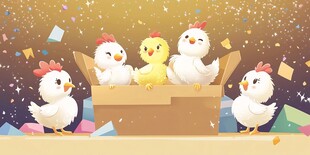 五只小鸡欢乐开箱时刻