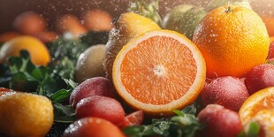 多彩鲜果 水珠飞溅的诱惑