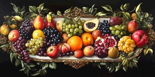 精美水果拼盘艺术呈现