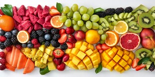 缤纷多彩的新鲜水果组合