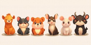 可爱萌趣的小动物们