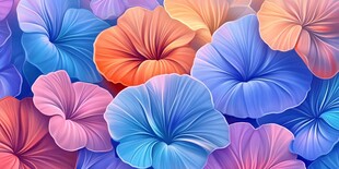 缤纷多彩花卉图案背景