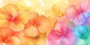 缤纷多彩花卉背景图