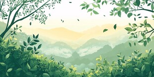 山林绿意 清新自然风景
