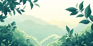 山林绿意 清新自然风景