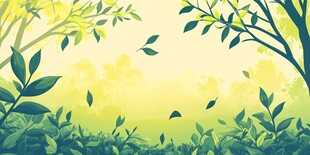 春日森林绿意盎然美景