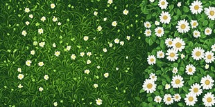 清新花草背景图