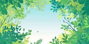 夏日绿荫下的清新自然