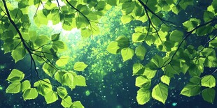 夏日绿荫下的梦幻光影