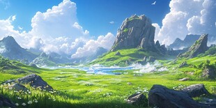 梦幻绿野仙踪般的山水美景