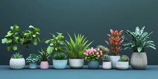 多彩盆栽组合 装点生活空间