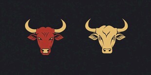 双牛头像图标设计