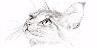 猫咪素描头像