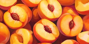 饱满鲜桃 视觉盛宴