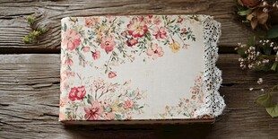 复古花卉图案笔记本封面