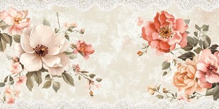 复古花卉蕾丝背景图案