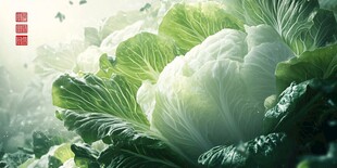 翠绿大白菜 清新田园风