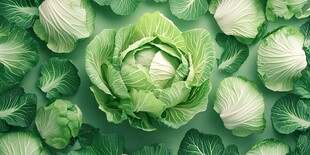 翠绿卷心菜的清新视觉盛宴