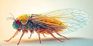 多彩蝉特写 精致昆虫之美