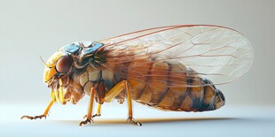 逼真蝉模型特写