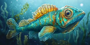 梦幻斑斓海底鱼