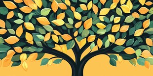 梦幻多彩树 秋日新景象