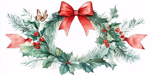圣诞花环装饰图