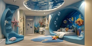 梦幻海底主题儿童卧室