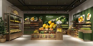 生鲜超市内部精美陈列