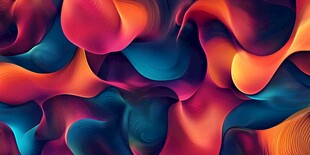 绚丽多彩流动抽象图案