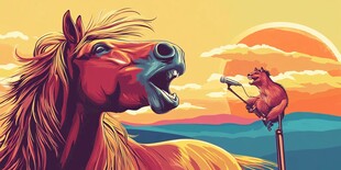 马与松鼠的奇幻音乐场景