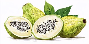 新鲜番石榴 饱满多汁诱人