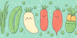 可爱卡通蔬菜大集合