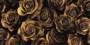 金色玫瑰图案背景纹理