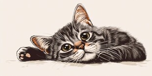 可爱小猫咪趴卧卖萌