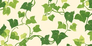 绿叶藤蔓无缝图案背景