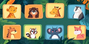 可爱动物卡通形象集合