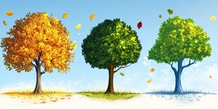 三季之树 展现自然变迁