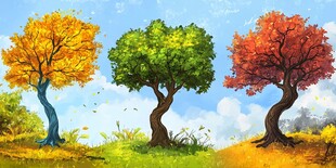 三季之树绘多彩自然景