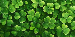 满屏翠绿三叶草背景图