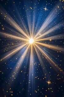 闪耀星空光芒特效背景图