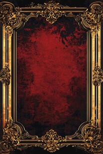 复古金边红底华丽画框
