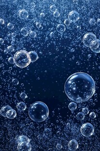 梦幻蓝色气泡背景图