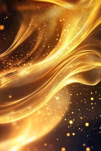 金色流光溢彩梦幻背景图