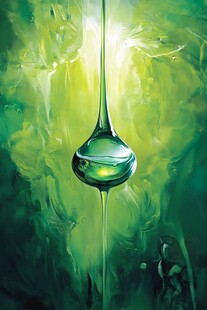 晶莹绿水滴 梦幻光影世界