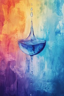 梦幻水滴艺术插画