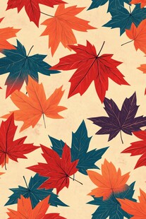 秋季枫叶图案背景图