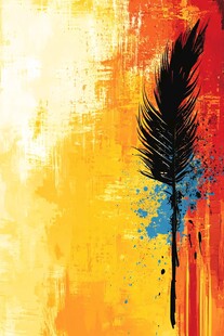 创意羽毛艺术背景图