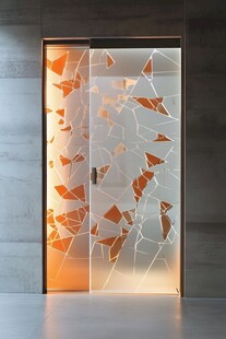 几何碎片玻璃门设计展示