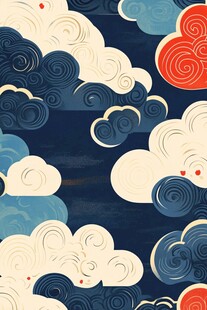 中式云纹图案背景设计